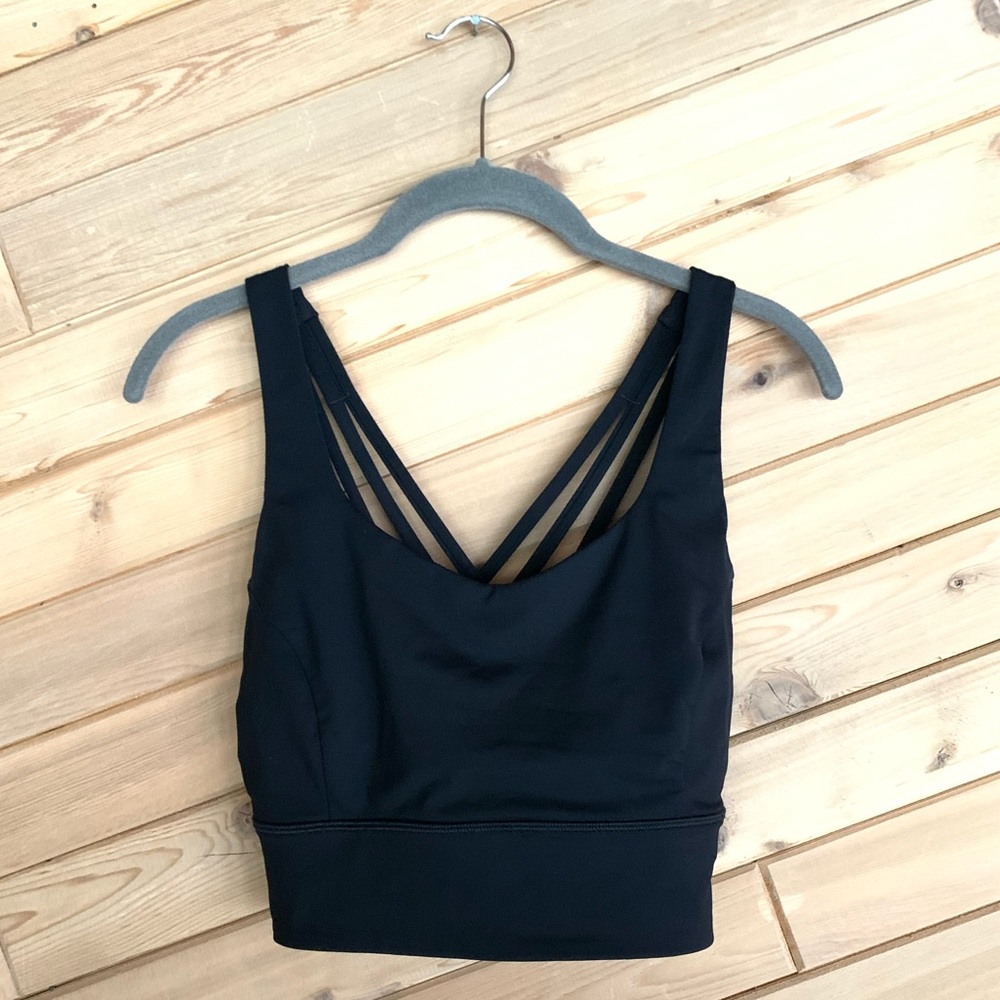 Lululemon Black long line Sports Bra, Size 8